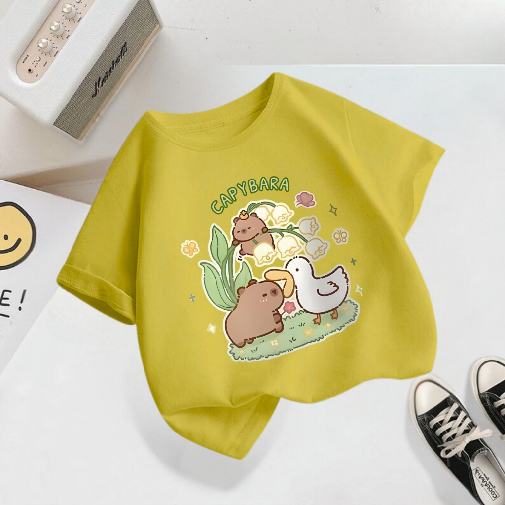 Áo thun bé gái in hình Capybara - Loza Kids AT2800_thumbnail_5