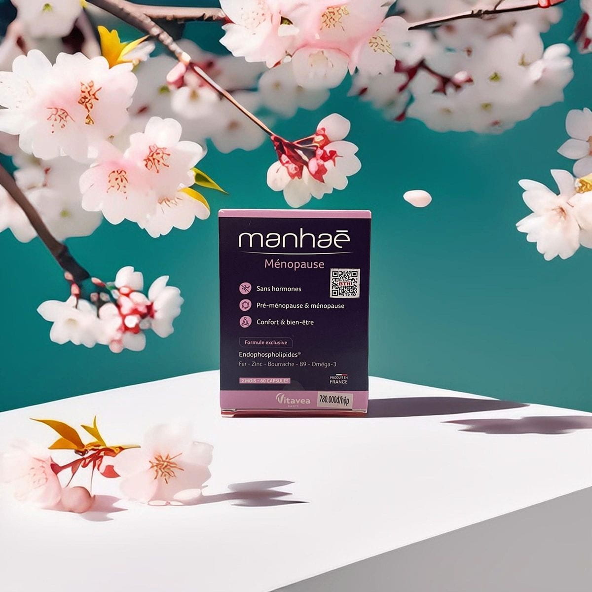 Viên Uống Nội Tiết Manhae Pháp hộp 60 viên điều hòa nội tiết, tăng cường sinh lý nữ, giảm rụng tóc