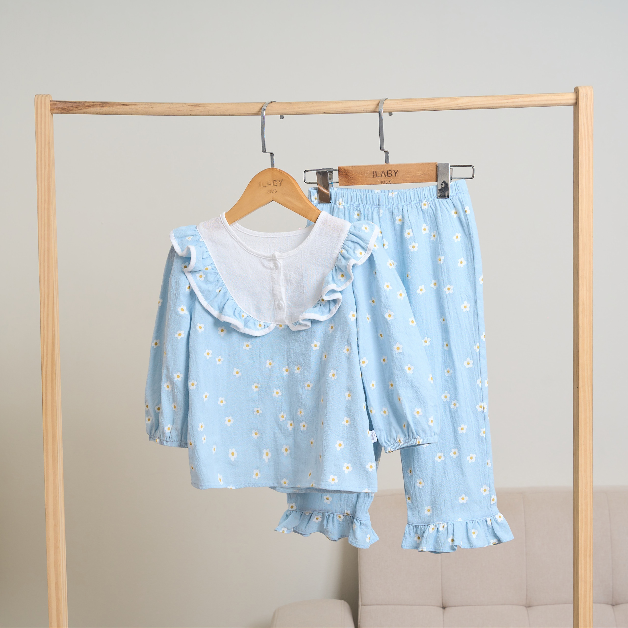 Bộ pyjama hoạ tiết phối bèo viền màu_thumbnail_0