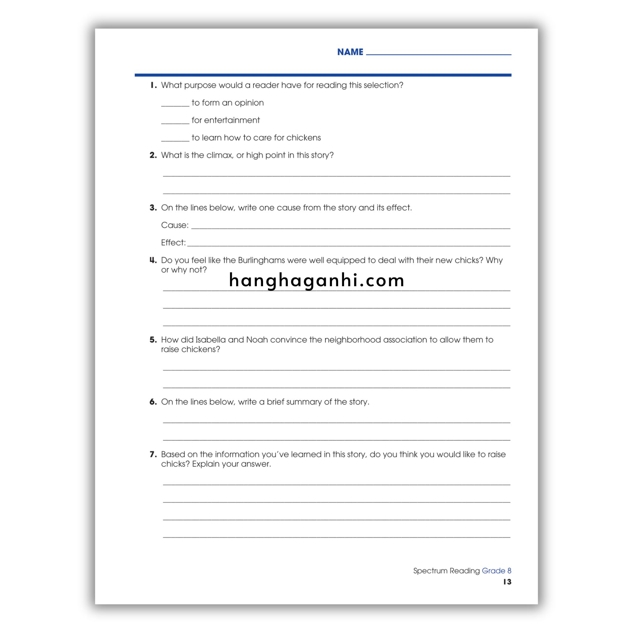 Sách Spectrum Reading Workbook Grade 8_thumbnail_7