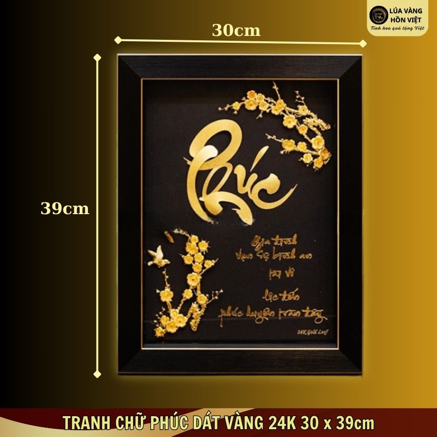 TRANH CHỮ PHÚC DÁT VÀNG 24K 30x39cm_thumbnail_4