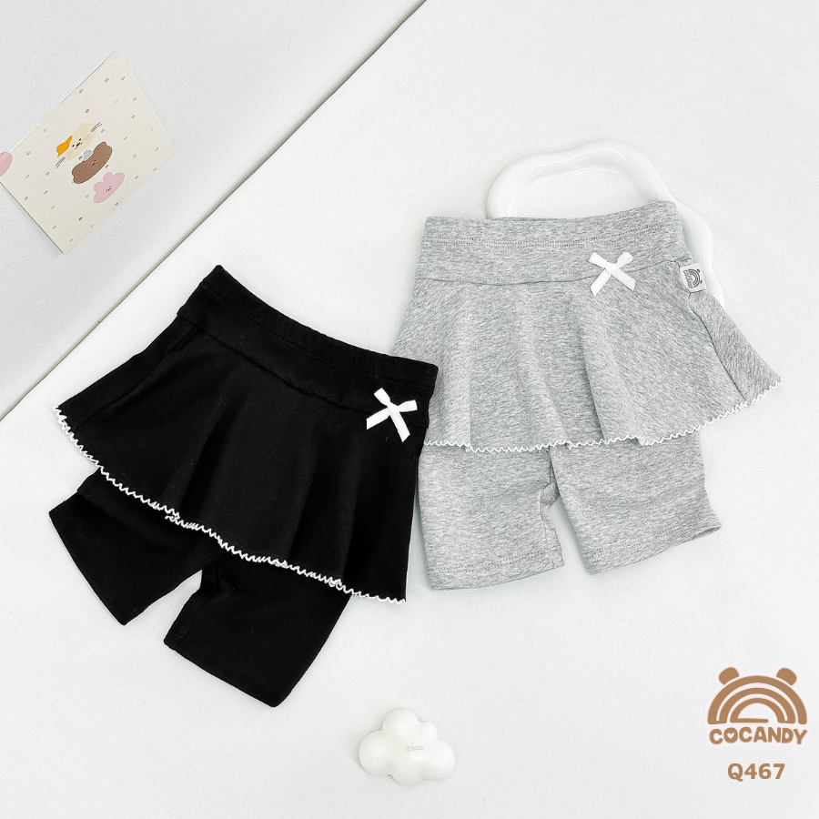 Quần váy legging lửng ĐEN viền sóng phối nơ nhỏ_thumbnail_2