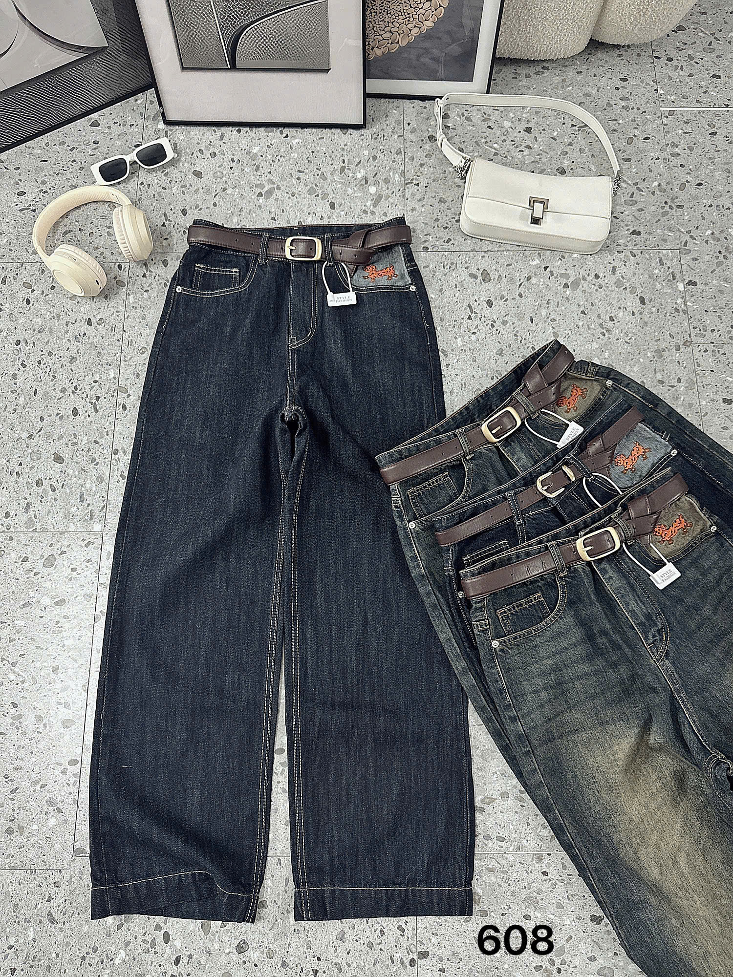 BIGSIZE NỮ-Quần suông thêu cún cam T- QJ608_thumbnail_8