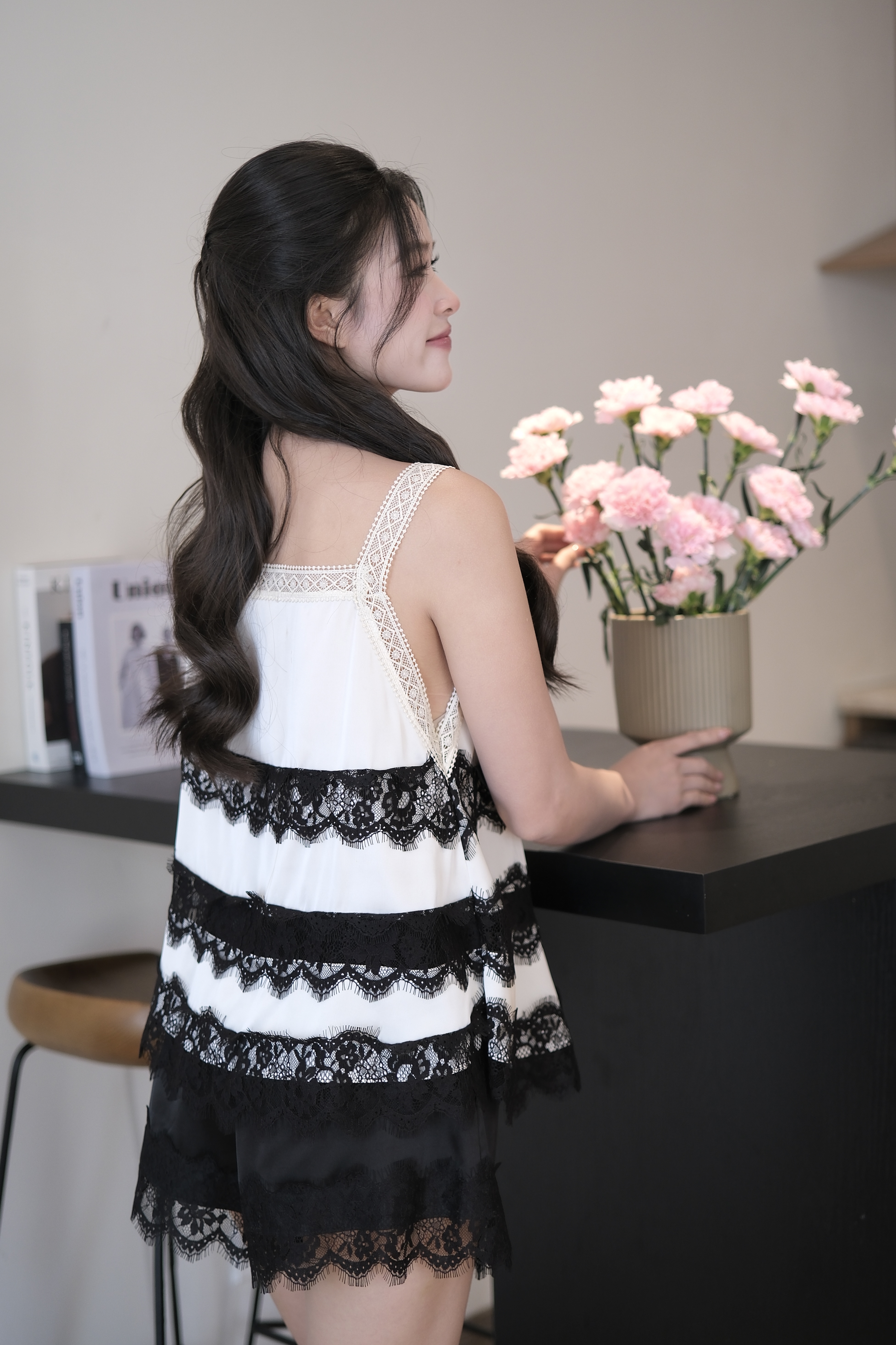 Bộ lụa áo 2 dây, quần cộc BN622_thumbnail_8