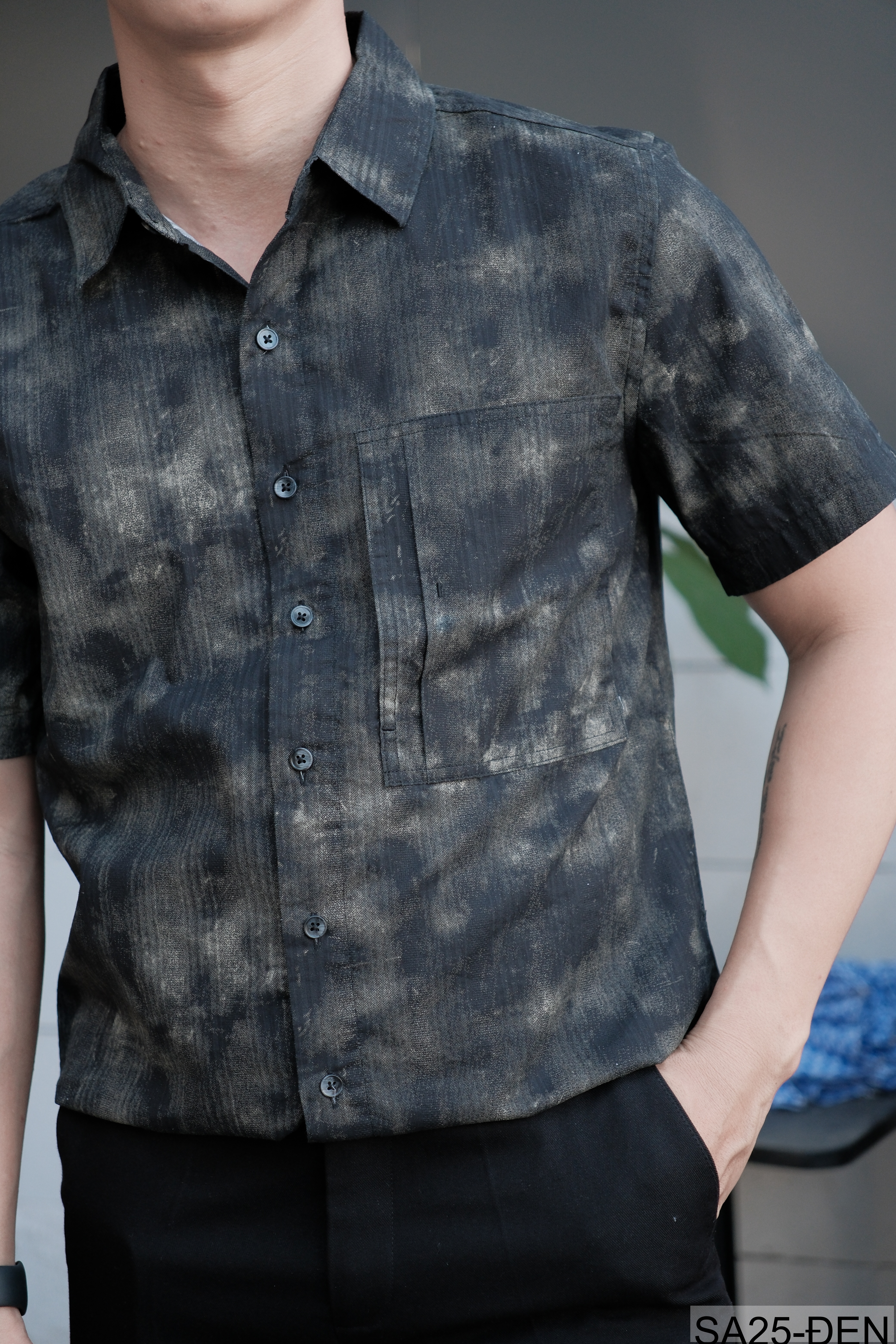 SA25 - Áo sơ mi nam ngắn tay họa tiết phong cách streetwear, chất cotton mềm mát, form rộng thoải mái_thumbnail_22