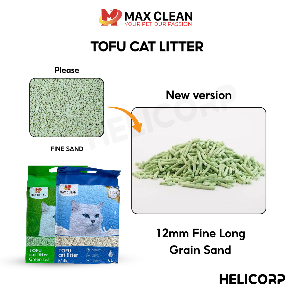 Max Clean Fine Granulated ToFu Cat Litter - Green Tea Scent