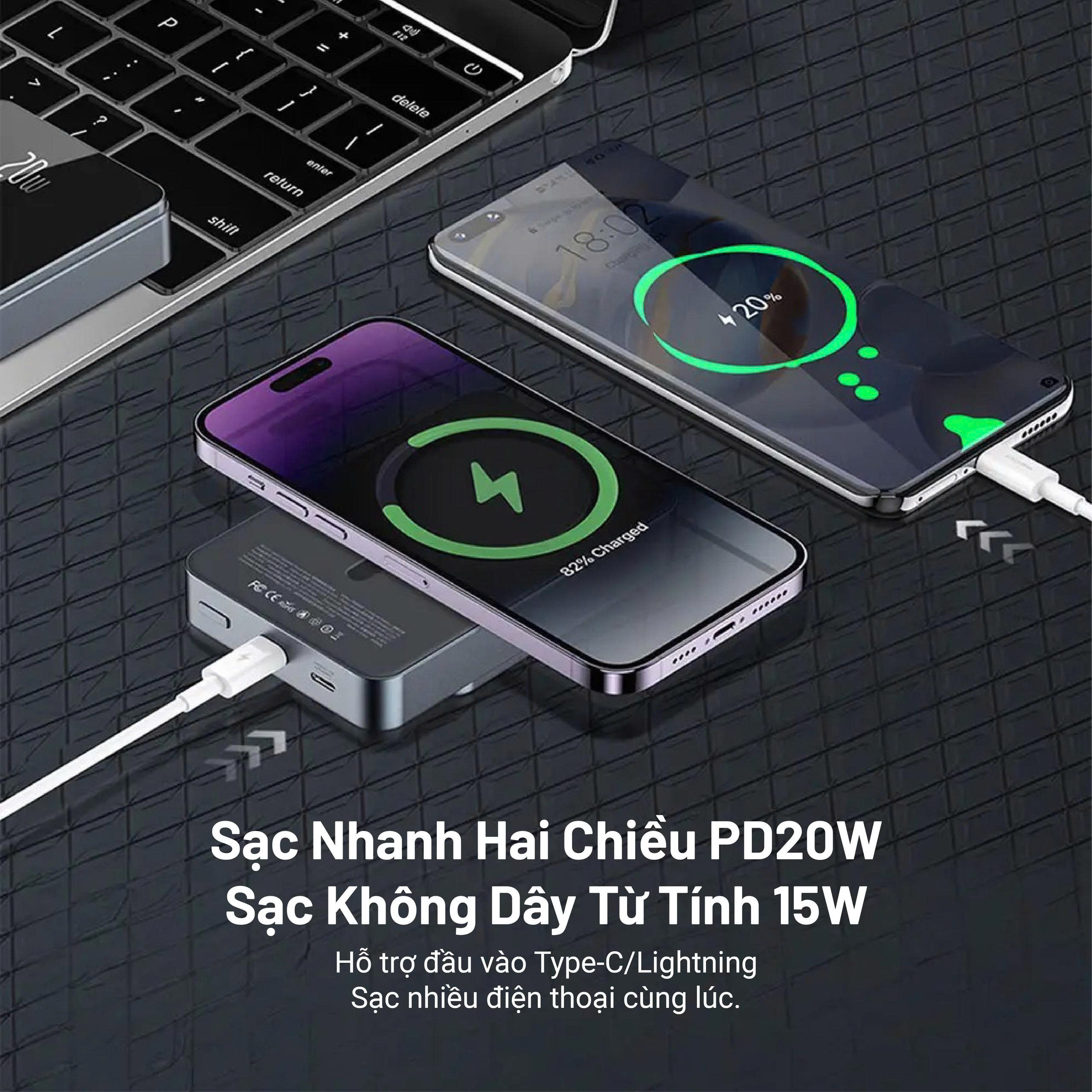 Sạc dự phòng Recci - RPB-W16C ( 10.000mah )