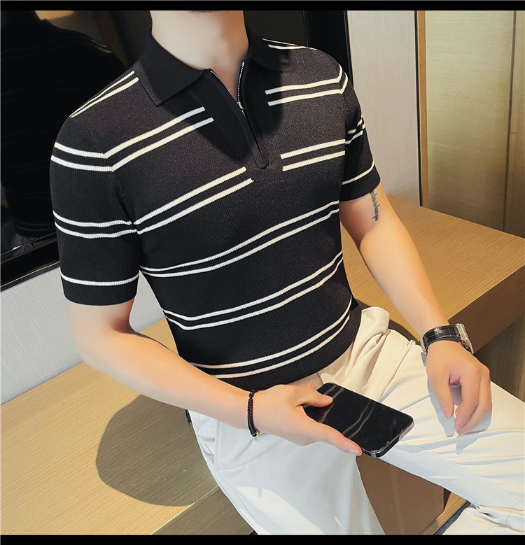 PA53 – Áo polo nam dệt kim sọc ôm body công sở_thumbnail_2