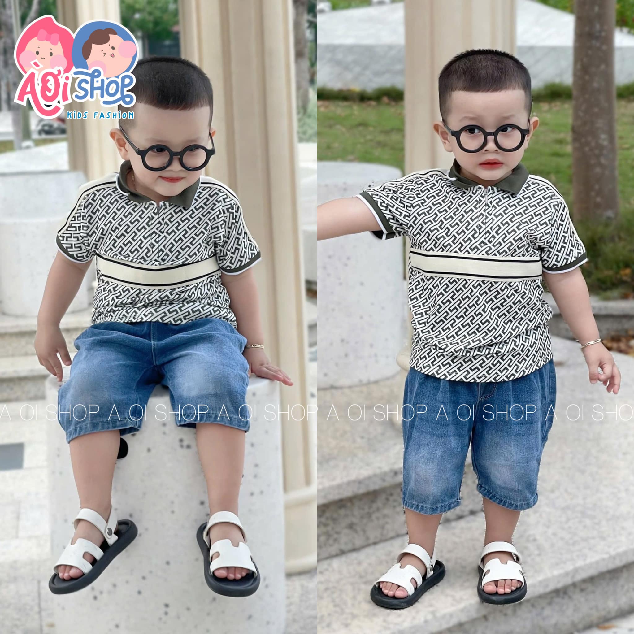 B96 BỘ POLO QUẦN BÒ CHỮ H- A116.638