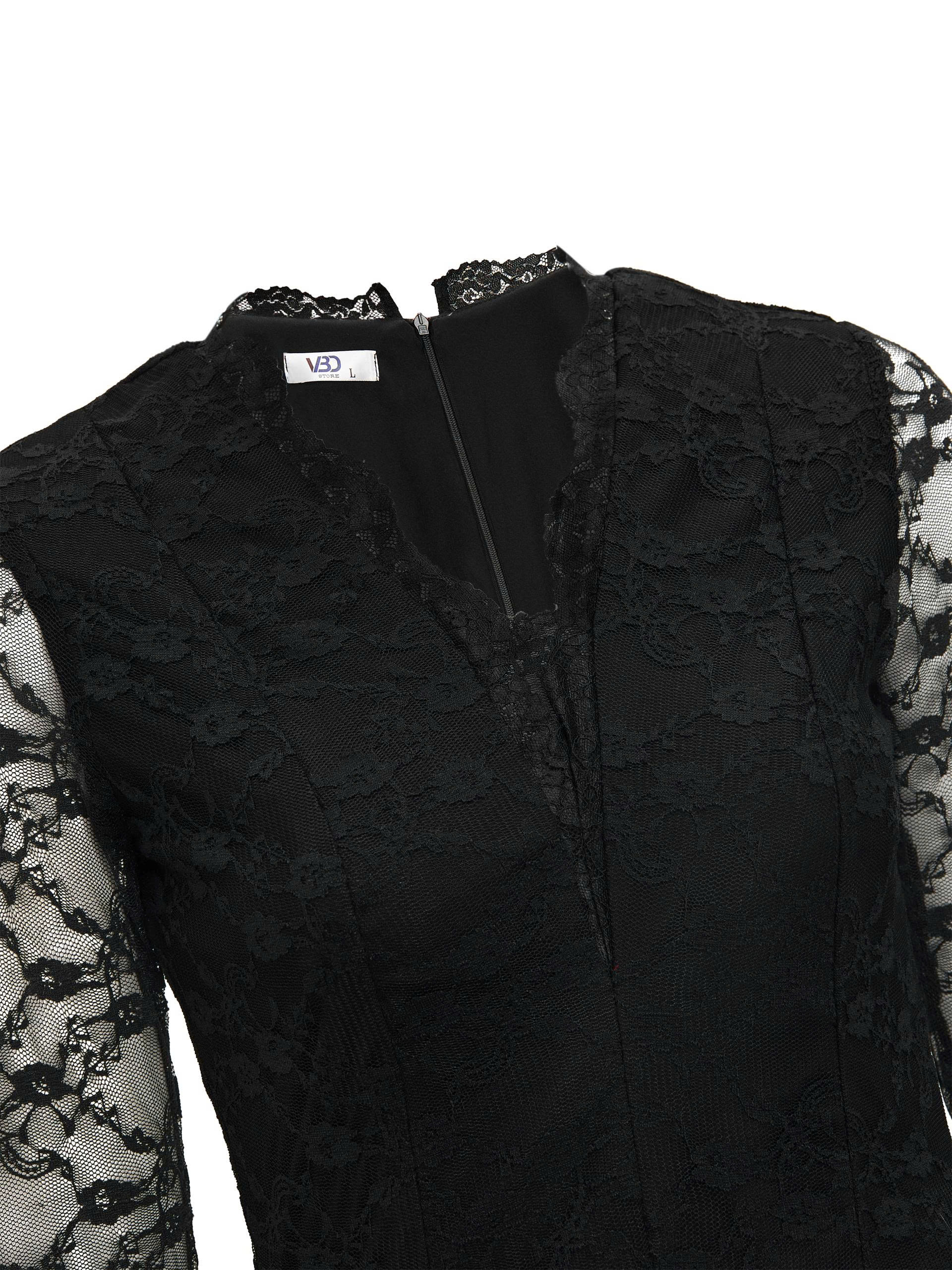 BIGSIZE NỮ - Đầm ren ôm phối tùng V-DA212_thumbnail_6