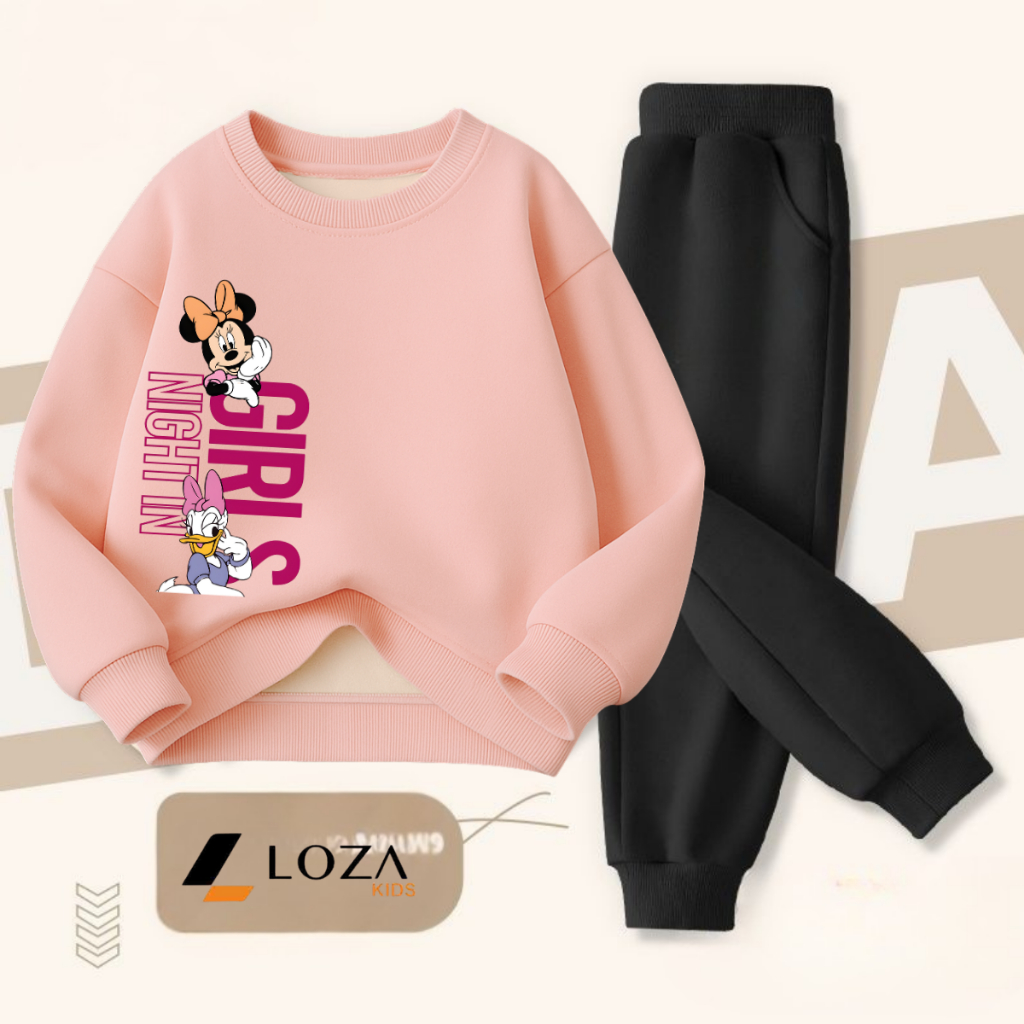Bộ nỉ bé gái in hình Mickey - Loza BI535_thumbnail_2