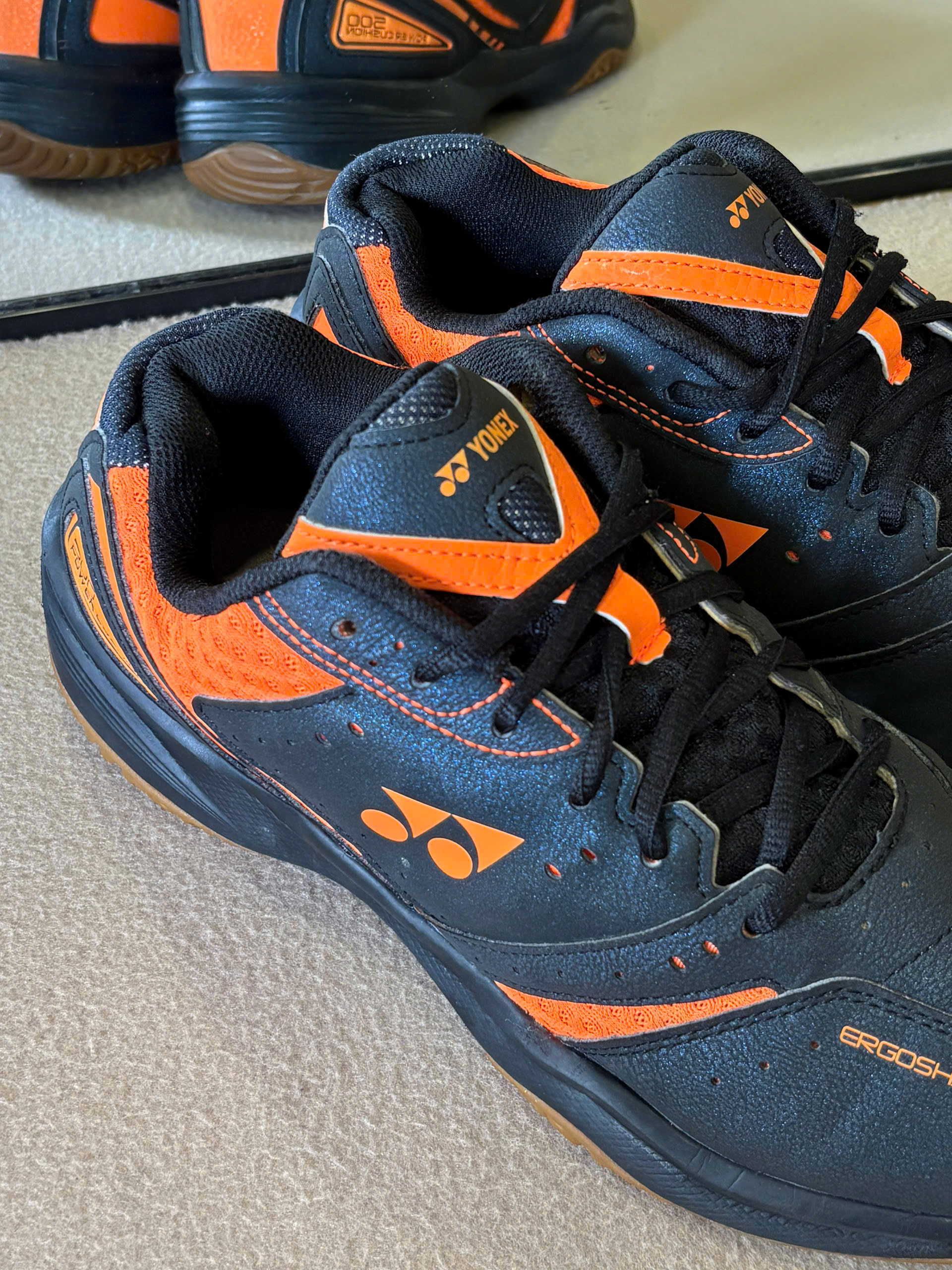 Yonex Badminton Shoes SHB-500CR - Black/Orange_thumbnail_3