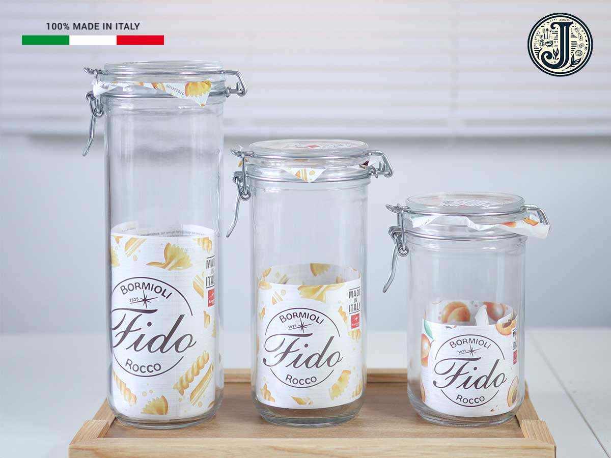 Hũ thủy tinh nắp cài Fido Bormioli Rocco (Hũ cao)_thumbnail_1