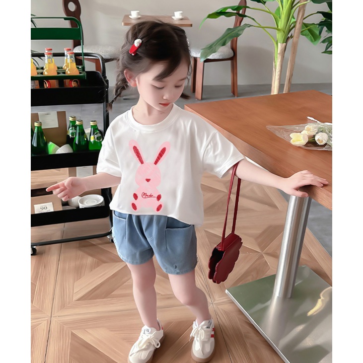 Áo thun cho bé gái form rộng AED1176 Miucho Kid tay ngắn cổ tròn in artwork_thumbnail_5