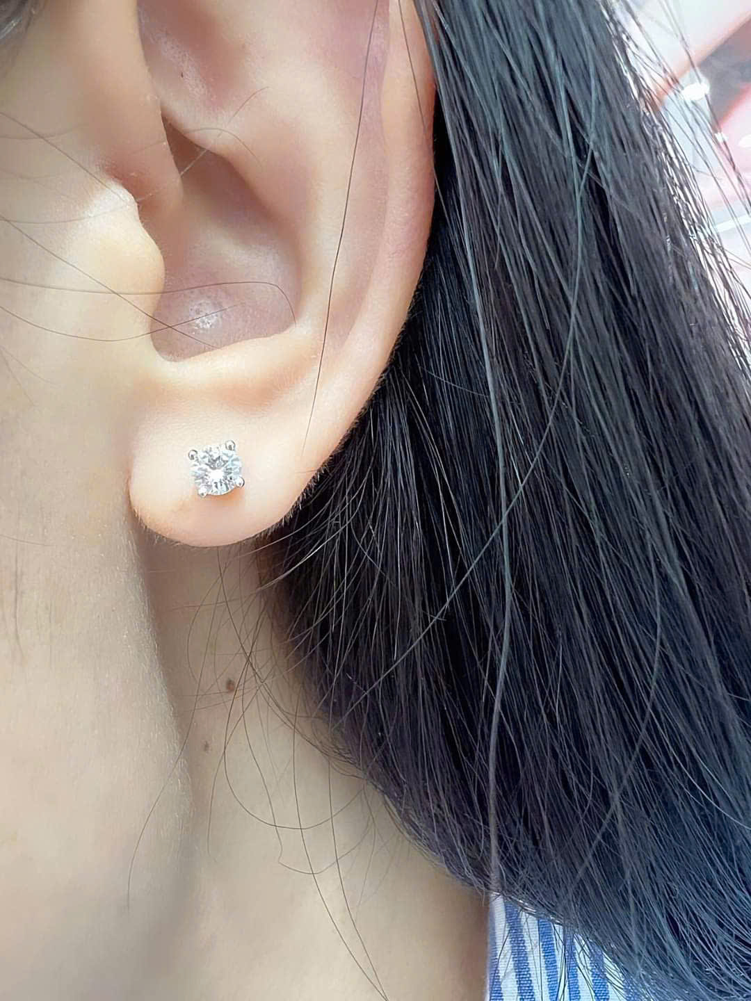 Bông Tai Kim Cương Chủ 3Ly