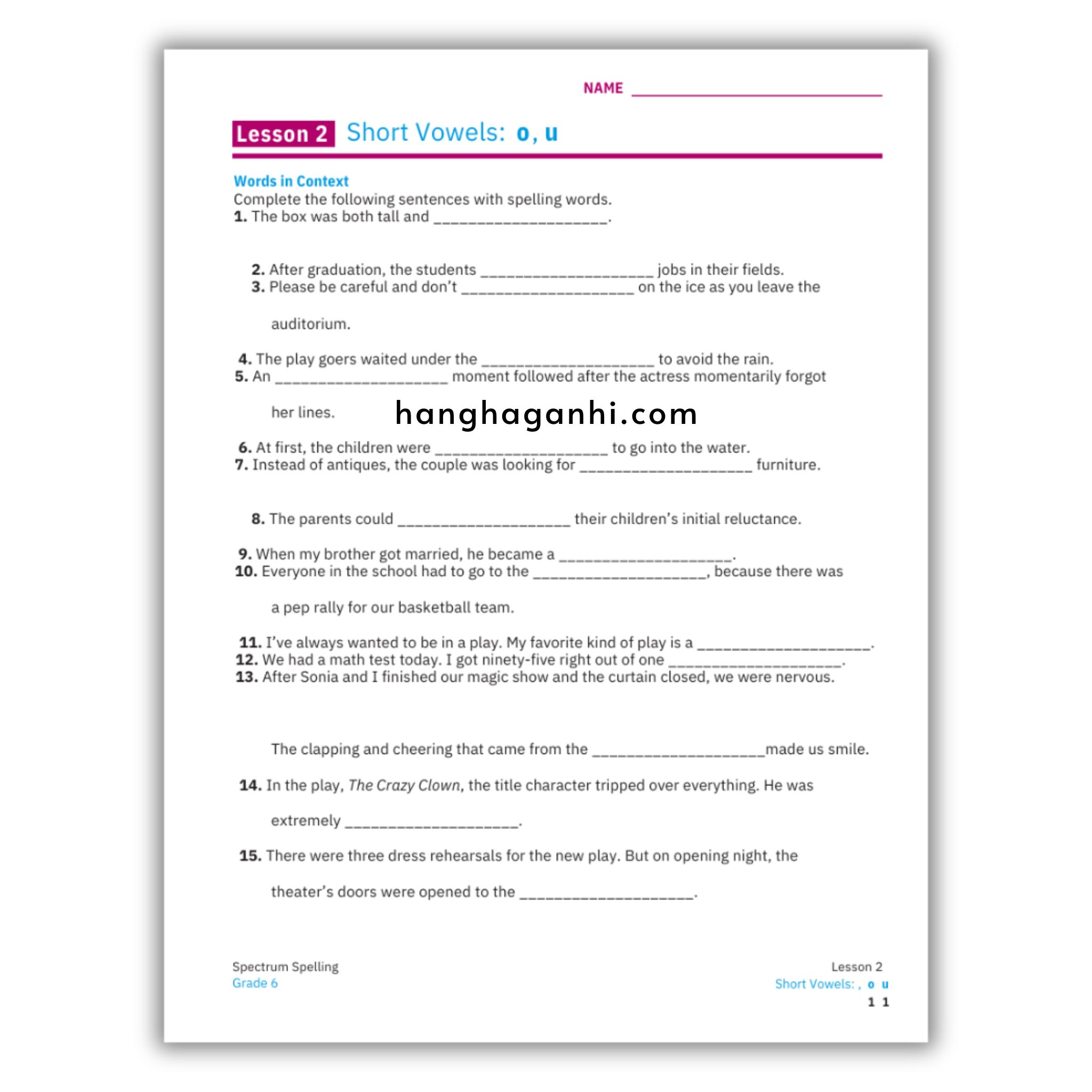 Sách Spectrum Spelling Workbook Grade 6_thumbnail_11