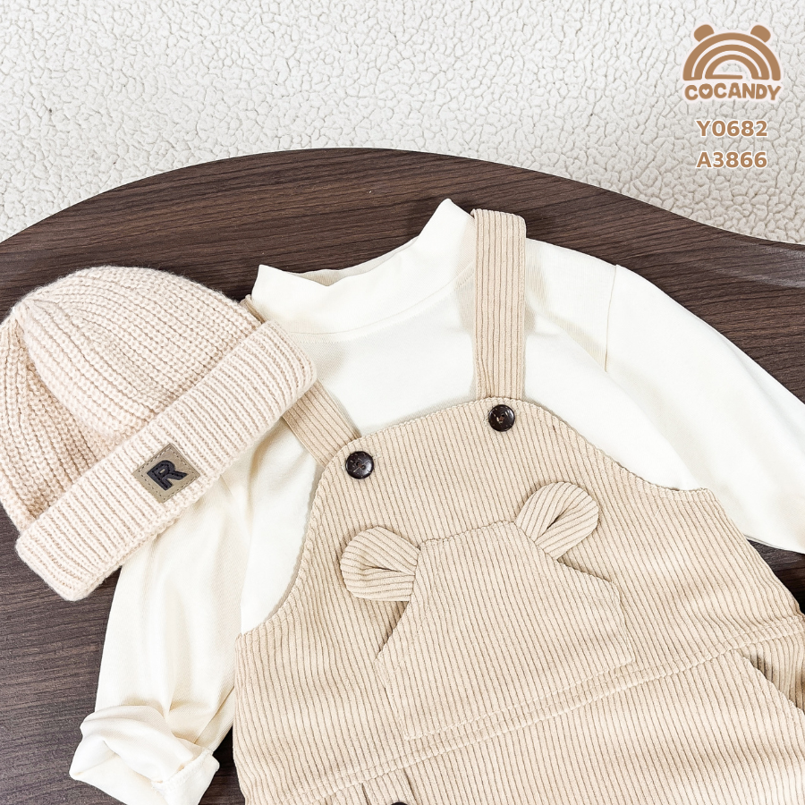 Yếm quần nhung BE túi ngực tai gấu_thumbnail_3