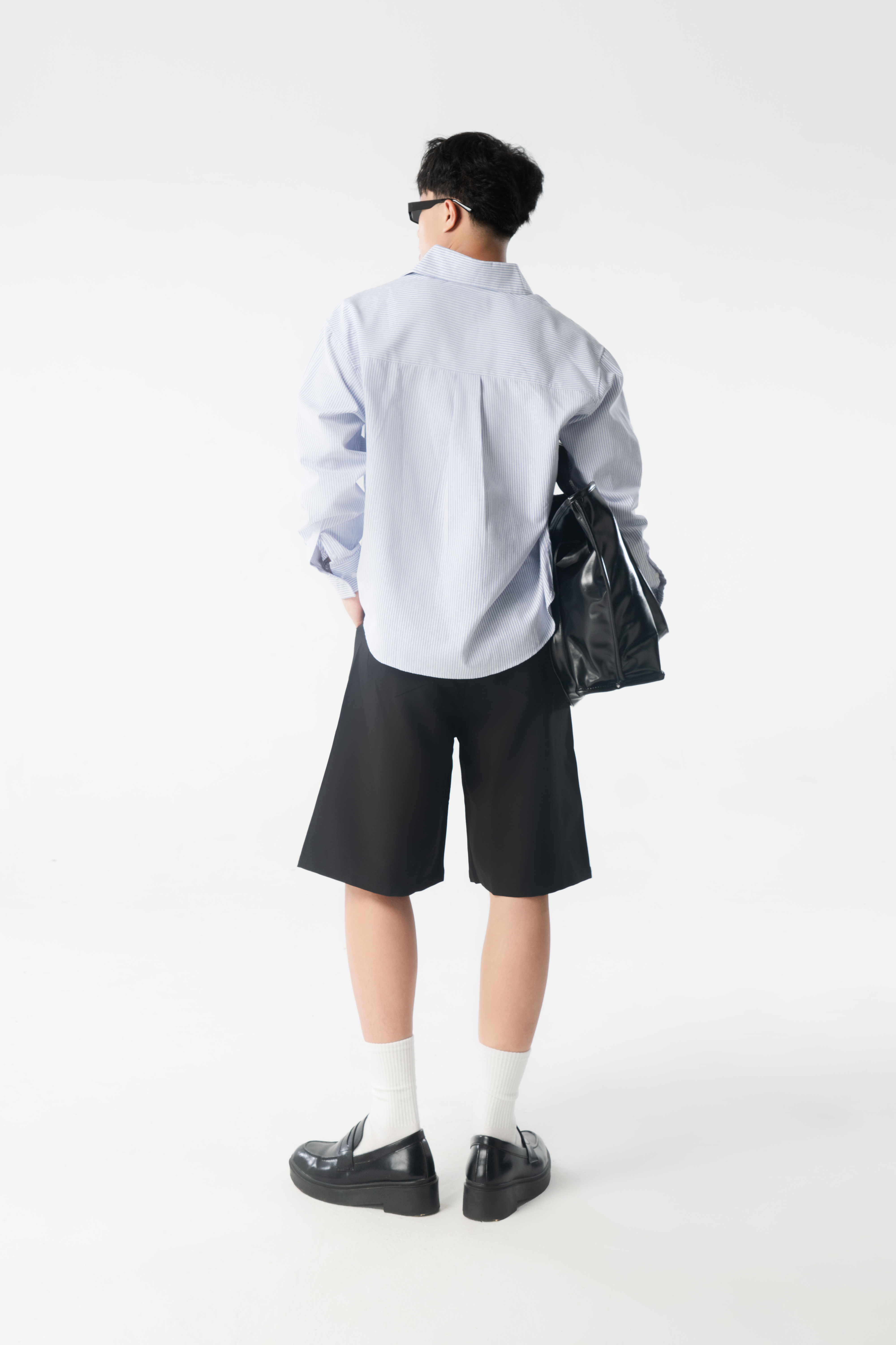 Áo sơ mi tay dài form boxy WEGO 2 màu hack tuổi, hack dáng phù hợp cho nam và nữ_thumbnail_4