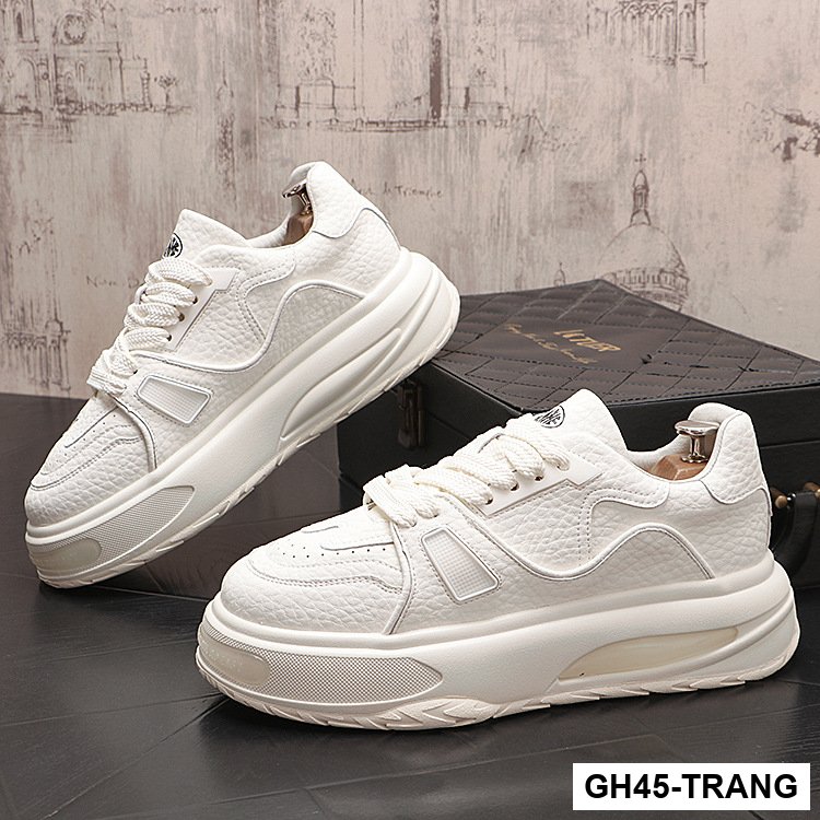GH45 - Giày thể thao nam nữ màu trắng đế dày_thumbnail_10