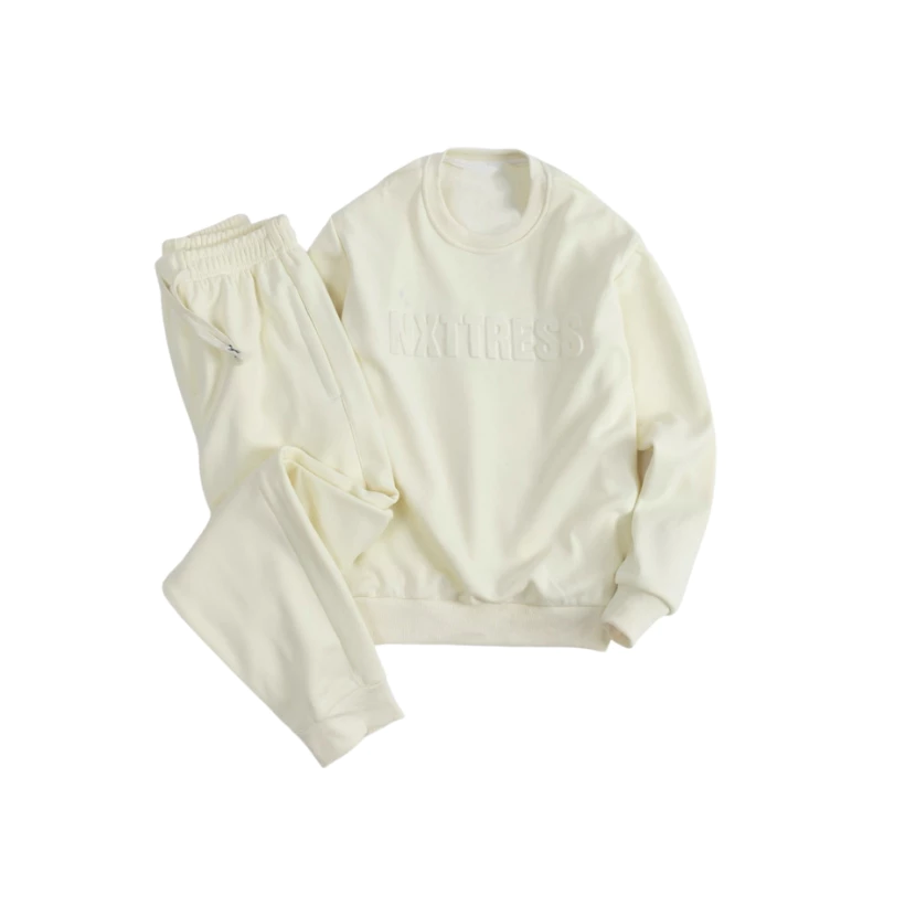 Bộ Nỉ Ép Lông Cáo Nam nữ in nổi 