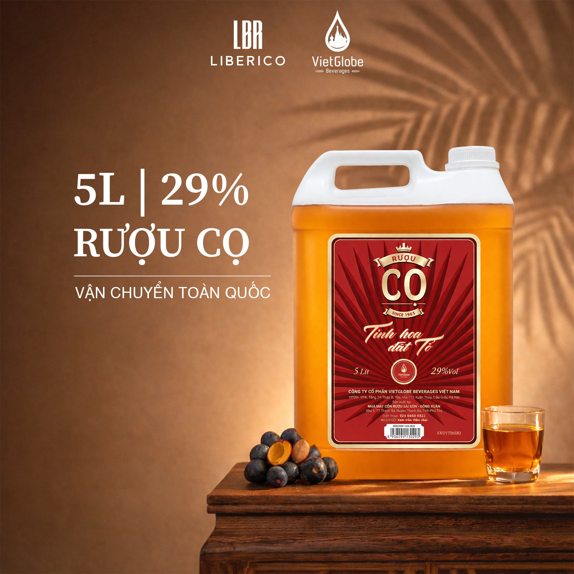 Rượu Cọ 29% Vol - can 5L