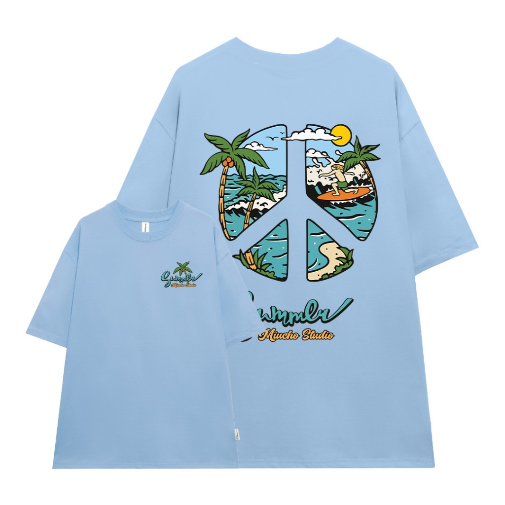 Áo phông nam mùa hè form rộng nhiều màu ATD1033 Miucho Man tay ngắn cổ tròn in mix_thumbnail_11