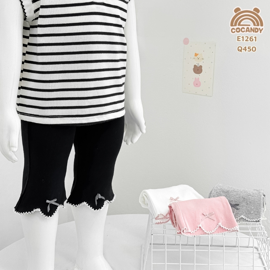 Quần legging lửng ĐEN ống loe phối nơ nhỏ_thumbnail_3