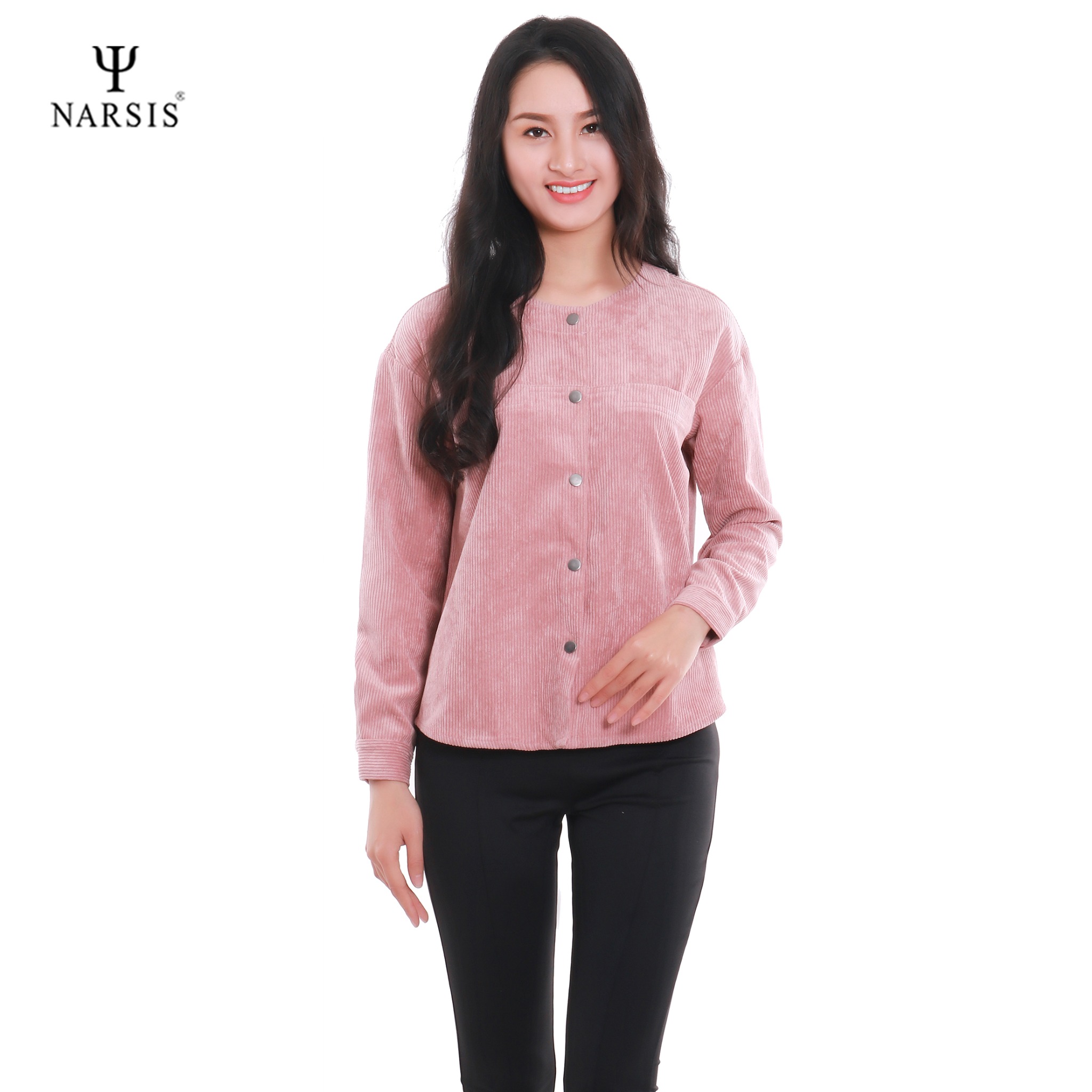 ÁO KIỂU NỮ L9039 NARSIS CHẤT LIỆU THOÁNG MÁT, DỄ CHỊU, THOẢI MÁI CẢ NGÀY, DỄ VẬN ĐỘNG_thumbnail_3