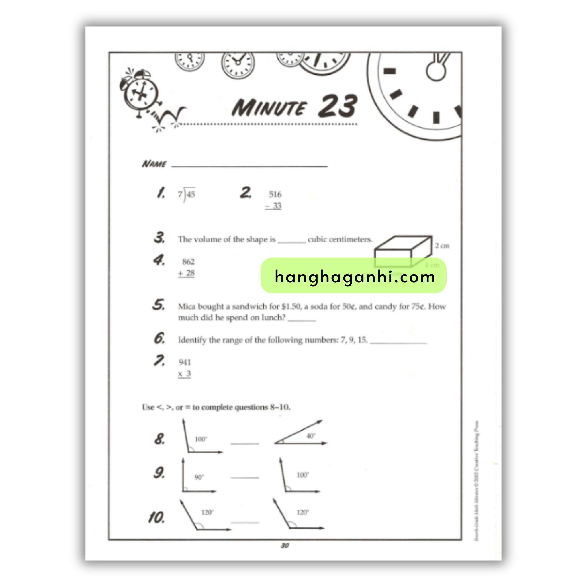 Math Minutes Grade 4- Sách Toán Tiếng Anh cho bé lớp 4_thumbnail_2