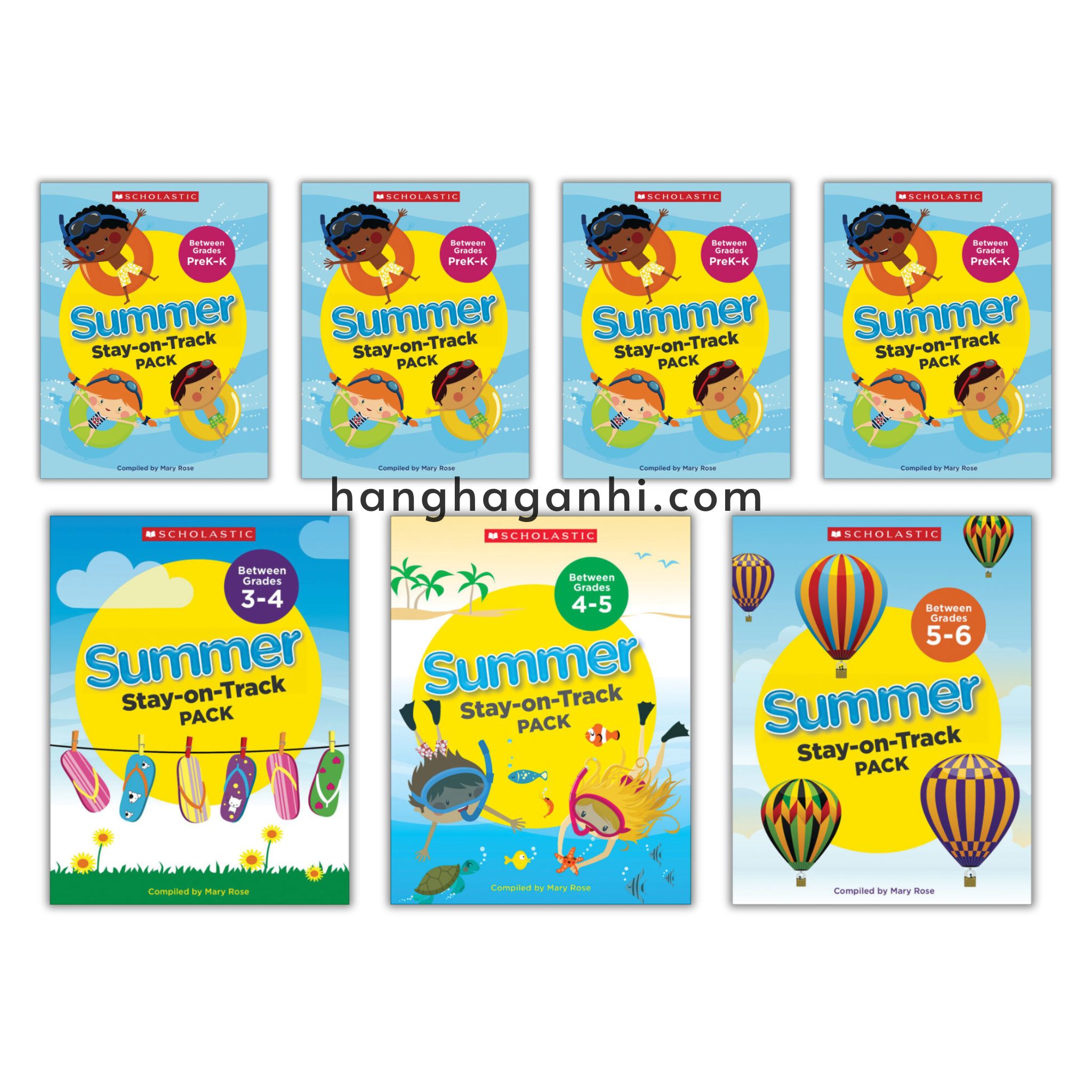 Summer Stay - On - Track Pack - Sách bài tập thực hành toán - đọc hiểu tiếng Anh Prek-k~Lớp 6
