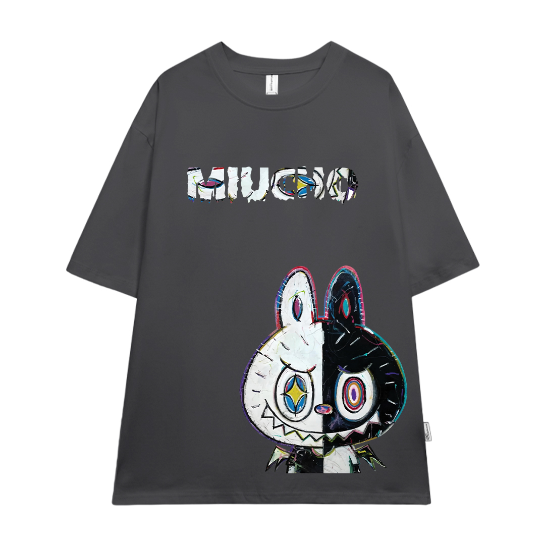 Áo phông labubu form rộng unisex ATD1442 Miucho tay ngắn cổ tròn in mix_thumbnail_7