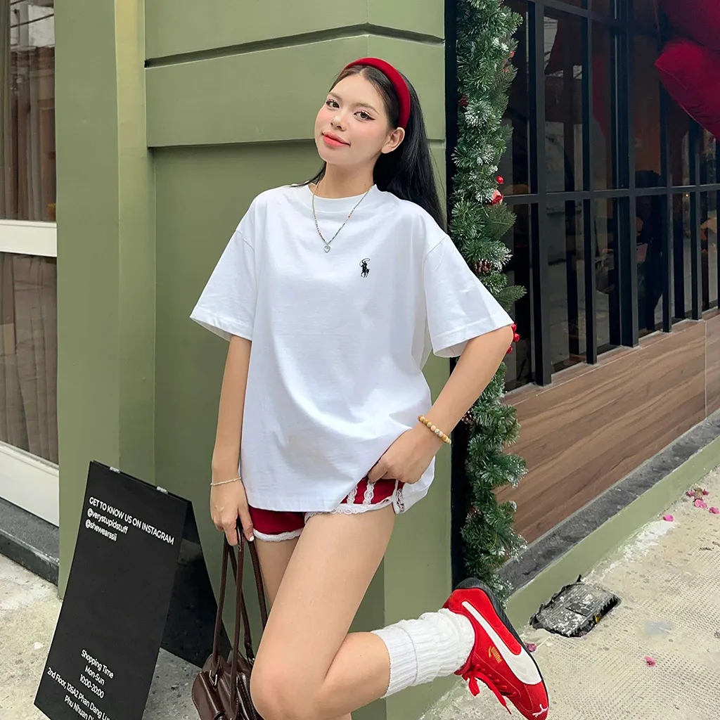 Áo thun boxy basic nhiều màu 2509 Miucho vải cotton co giãn thoáng mát cổ tròn in artwork_thumbnail_3