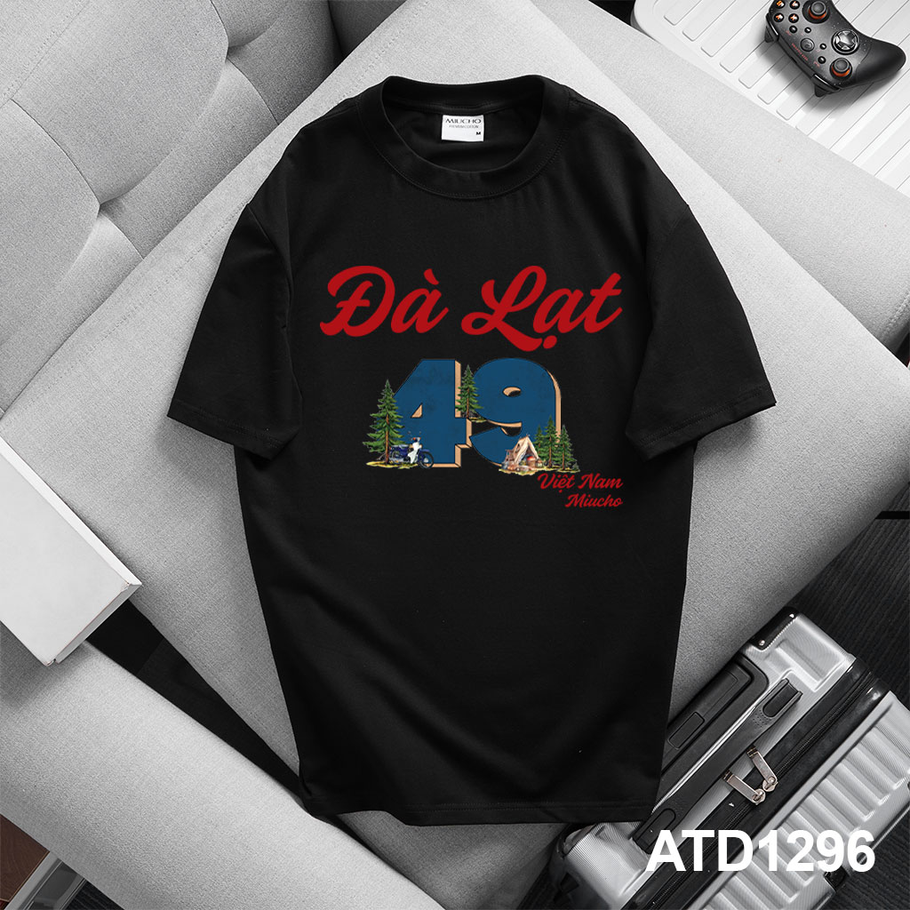 Áo thun nam du lịch Đà Lạt ATD1296 Miucho Iconic vải cotton thoáng mát in mix_thumbnail_7