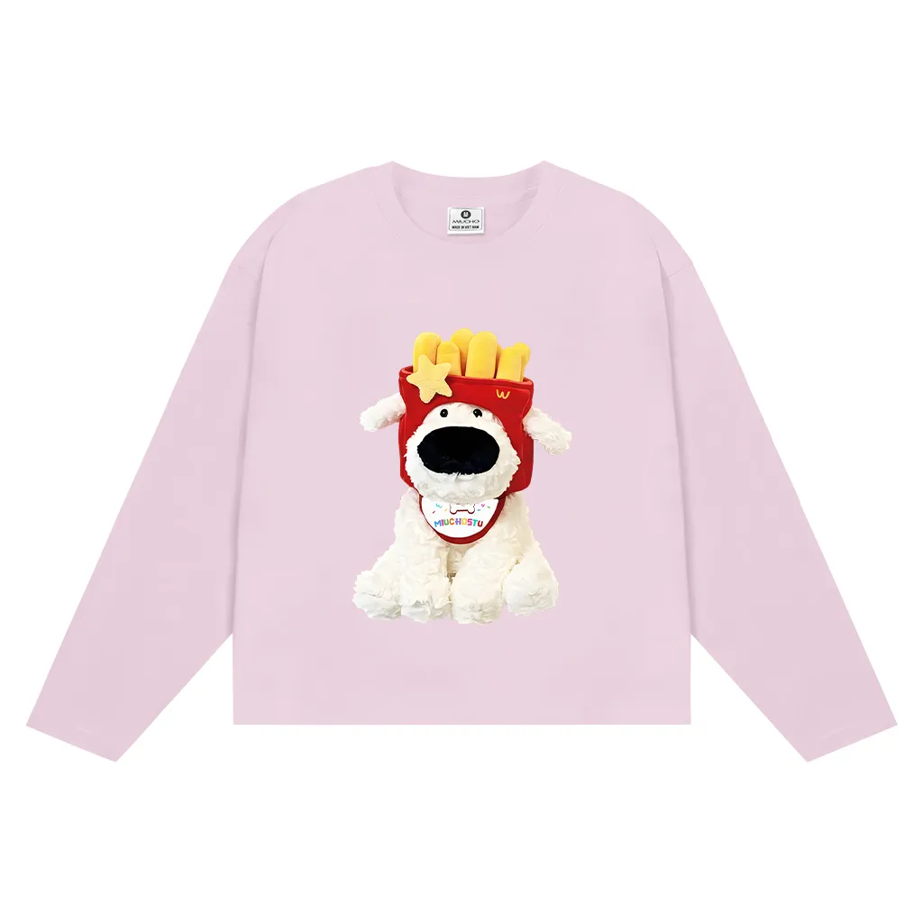 Áo thun form boxy tay dài Miucho vải cotton thoáng mát thoải mái dễ phối hình cũn in mix 2801_thumbnail_14