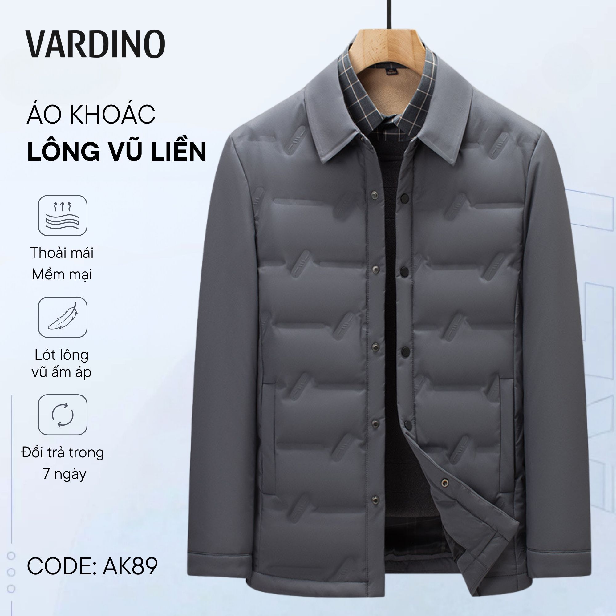 Áo khoác lông vũ liền Vardino AK89_thumbnail_2