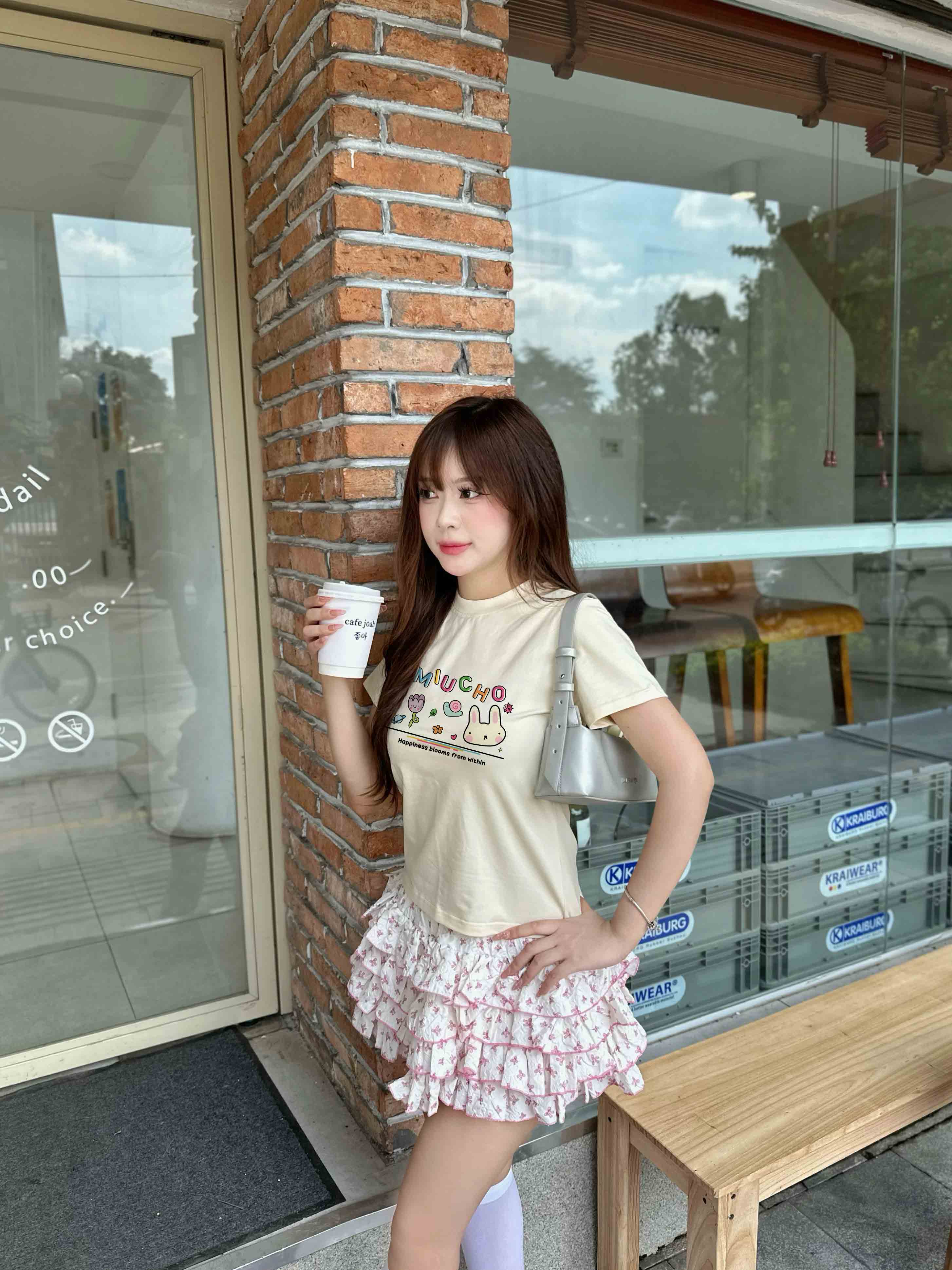 Áo baby tee ôm chất vải cotton co giãn 4 chiều thoáng mát ABD1691 Miucho in mix_thumbnail_5