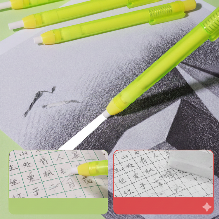 Tẩy Bút Bấm Cao Cấp Không Vụn, Tẩy Chính Xác 0.5mm, Thay Lõi Tiện Lợi Cho Học Sinh 309GT