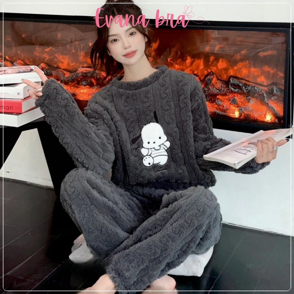 Bộ lông Kiu trắng cute, bộ lông giữ nhiệt, bộ lông mặc ở nhà hottrend 2026_thumbnail_4