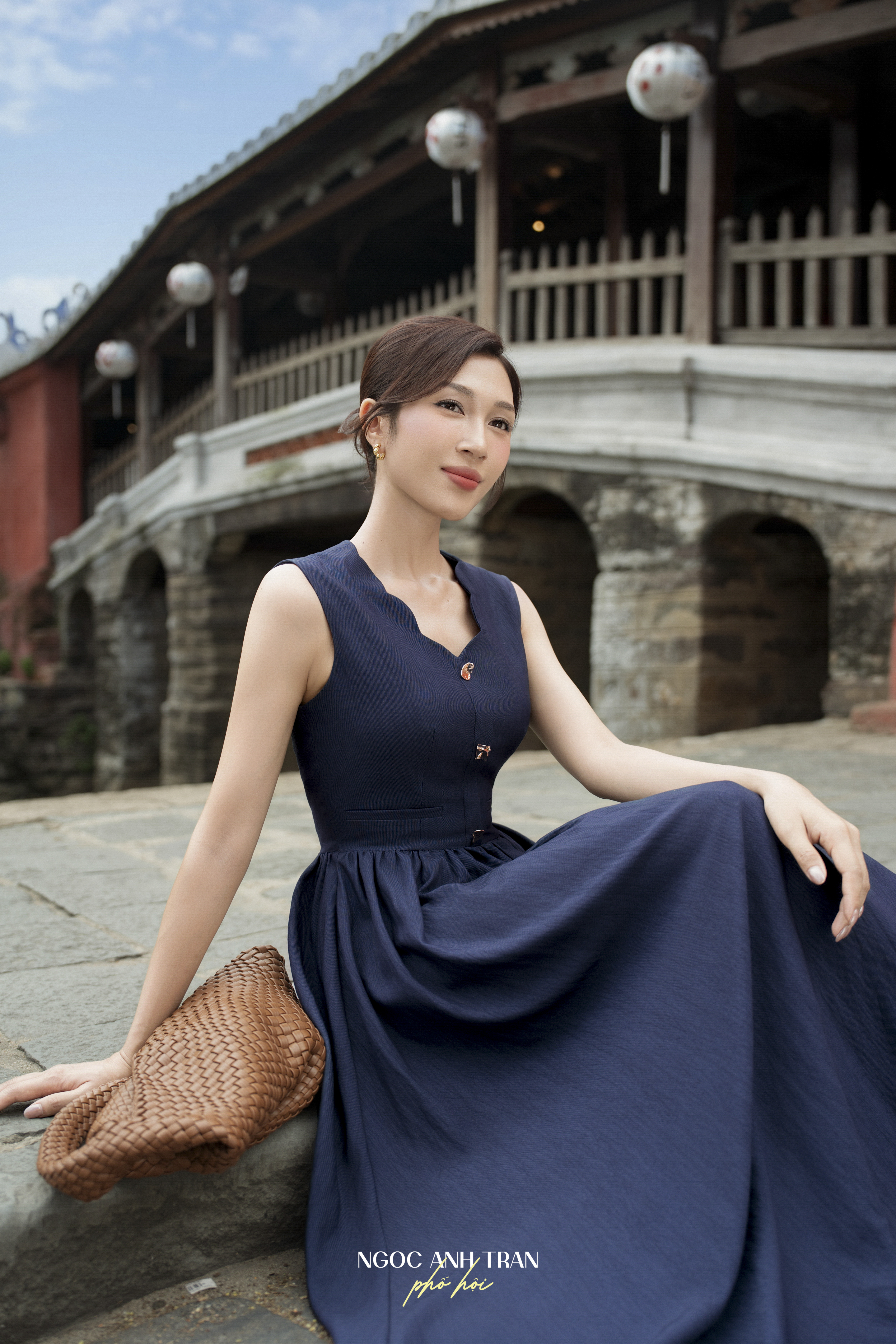 D123 - Váy xanh navy cúc kiểu Hội An_thumbnail_3