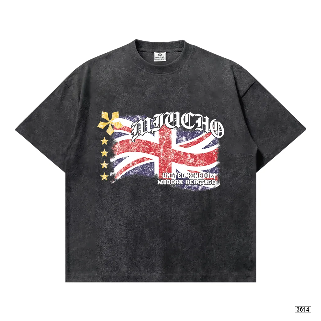 Áo thun unisex form boxy phong cách retro Miucho 3614_thumbnail_0