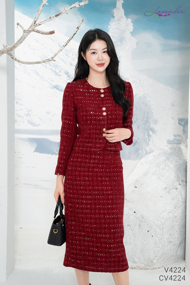 Áo dạ tweed cúc đôi V4224_thumbnail_2