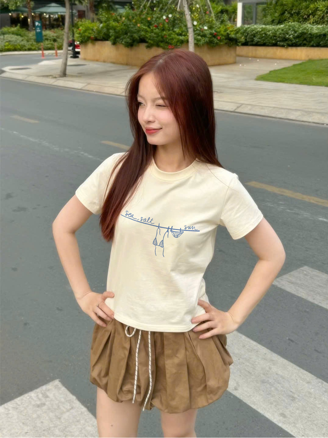 Áo baby tee ôm body hè biển 2146 Miucho cổ tròn vải cotton 4c thoáng mát in mix_thumbnail_6