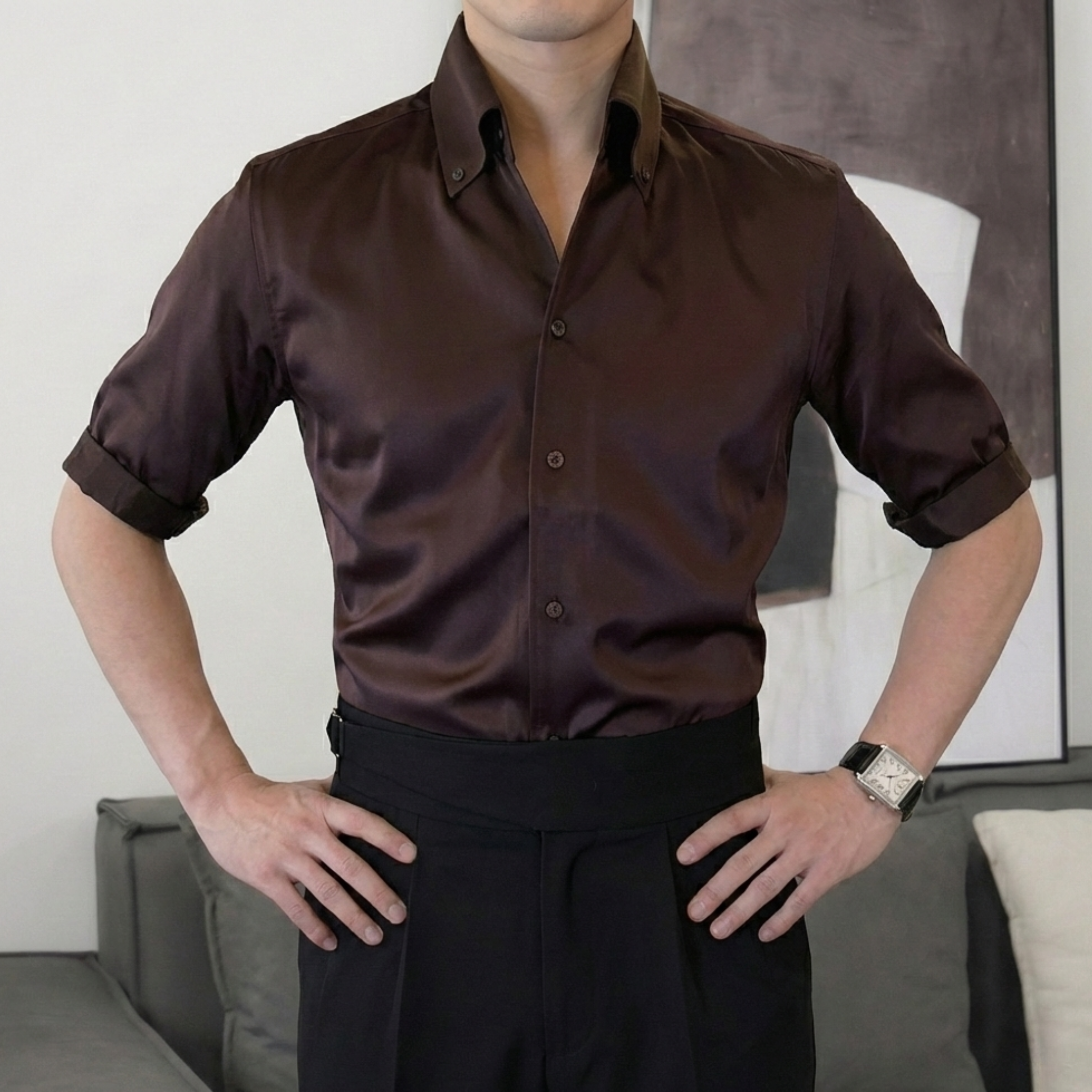 Áo Sơ Mi Riviera Cổ Button-Down Tay Lỡ_thumbnail_5