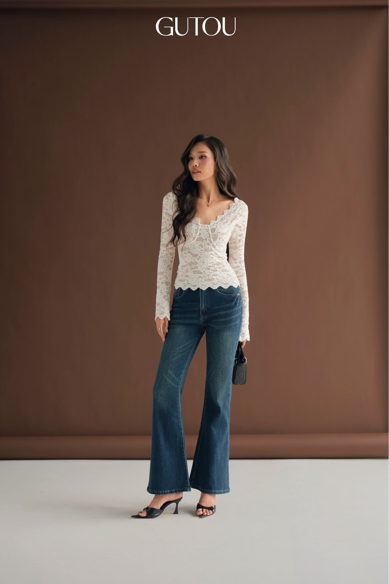 [ GUTOU ] Áo Ren Hoa Tay Dài Julie Lace_thumbnail_4