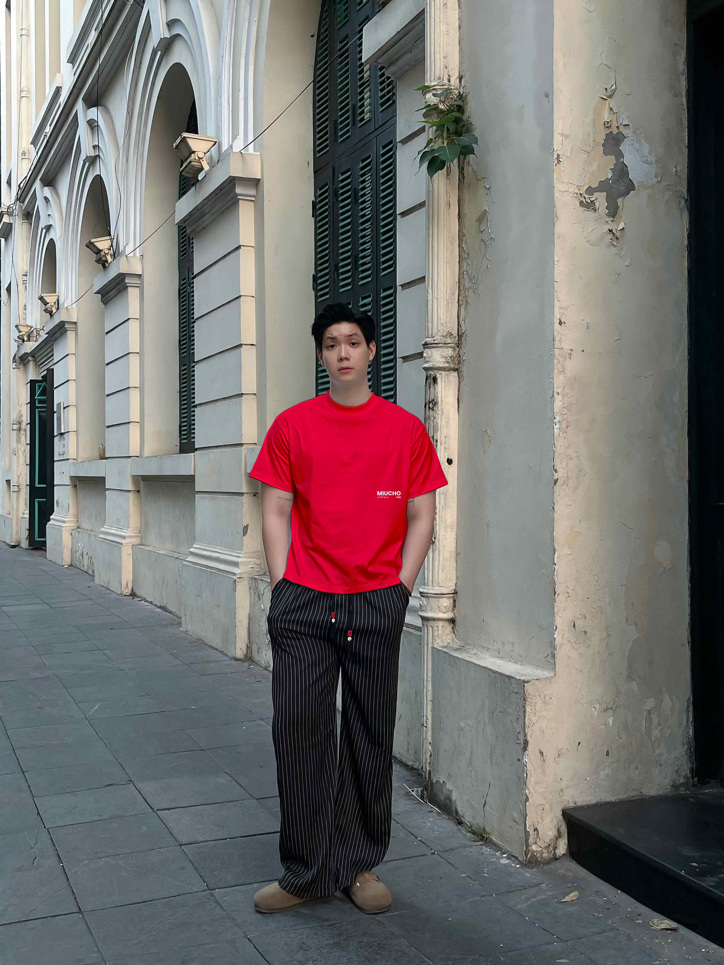 Áo phông boxy tết local brand chất vải cotton 2c 250gsm 1775 Miucho in mix_thumbnail_3