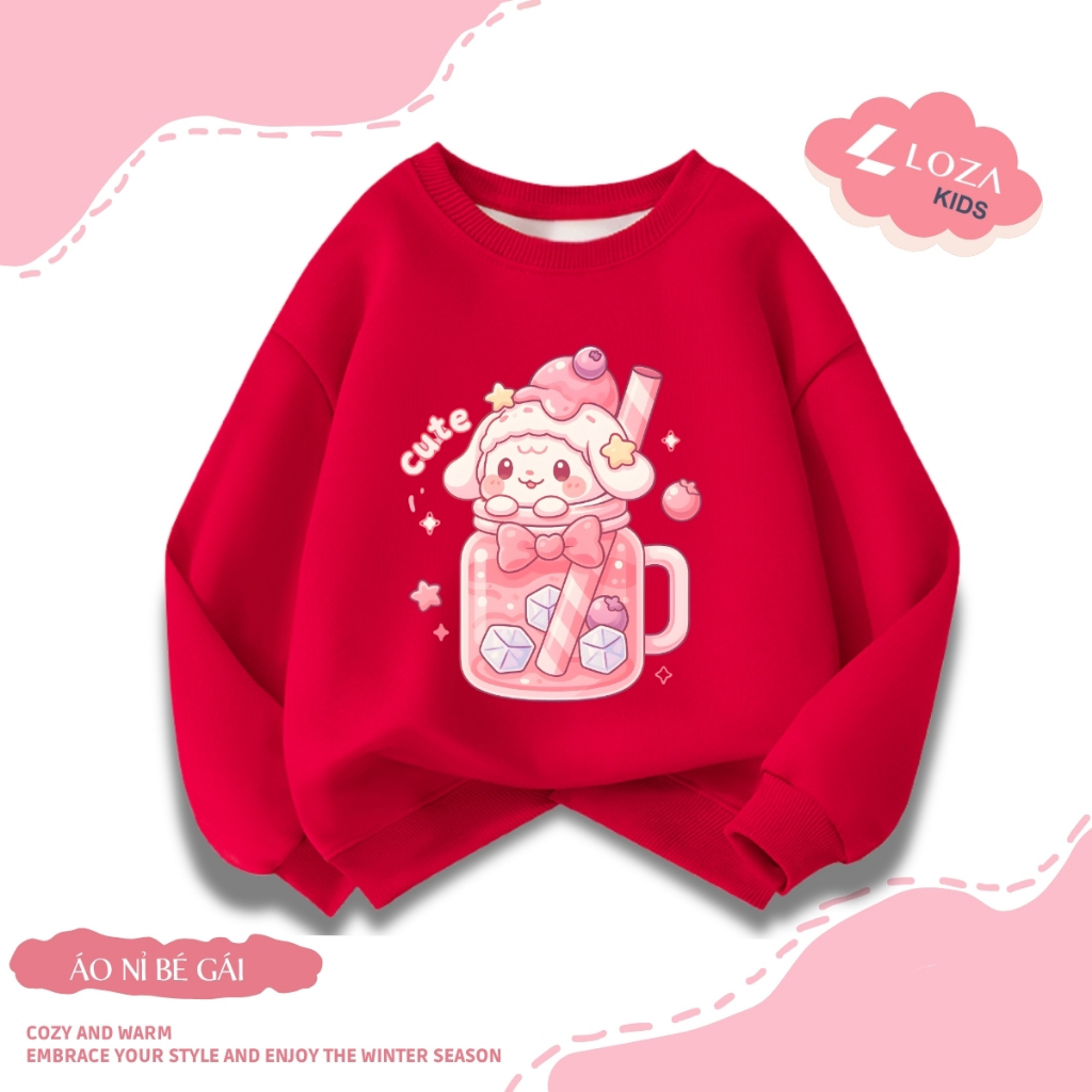 Áo sweater bé gái in hình Melody và cừu cute - Loza Kids IN002_thumbnail_3