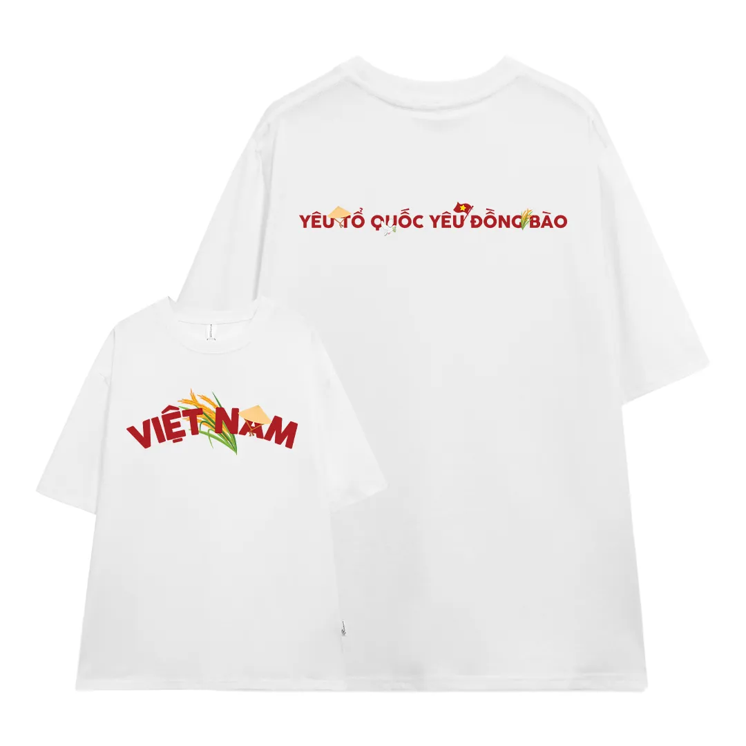 Áo thun Việt Nam tôi yêu form rộng 2505 Miucho vải cotton thoáng mát cổ tròn in mix_thumbnail_0