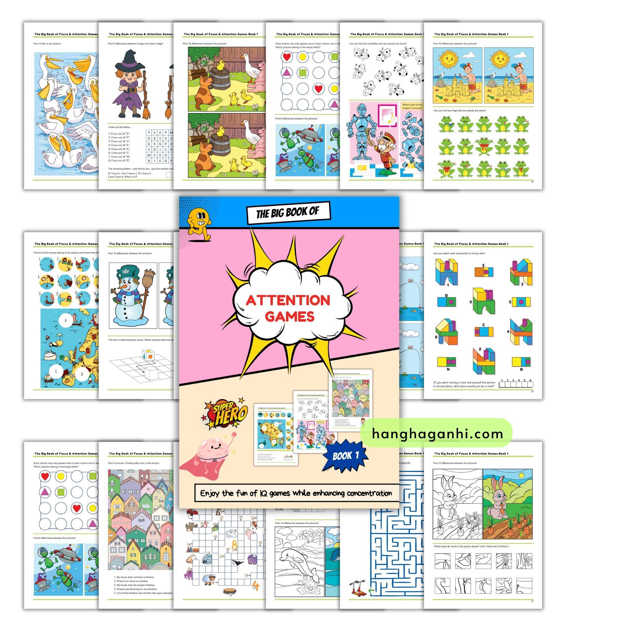 The Big Book of Attention Games Bộ 3 cuốn sách tư duy rèn kỹ năng tập trung, logic Neurotrainer_thumbnail_1