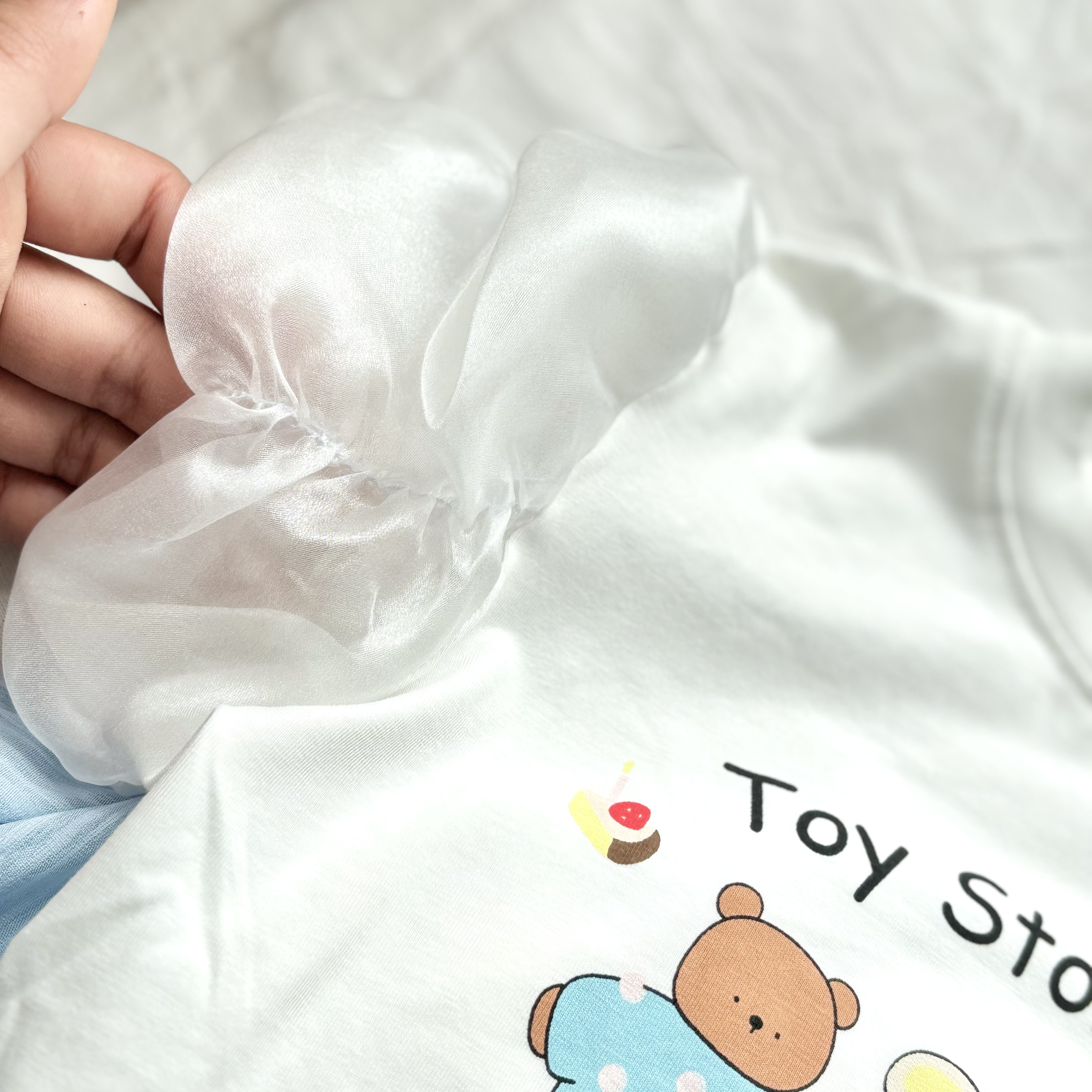 (A21) Áo thun tay hến họa tiết 3 chú gấu siêu yêu thời trang bé gái mẫu hè 2025 QCCC_thumbnail_2