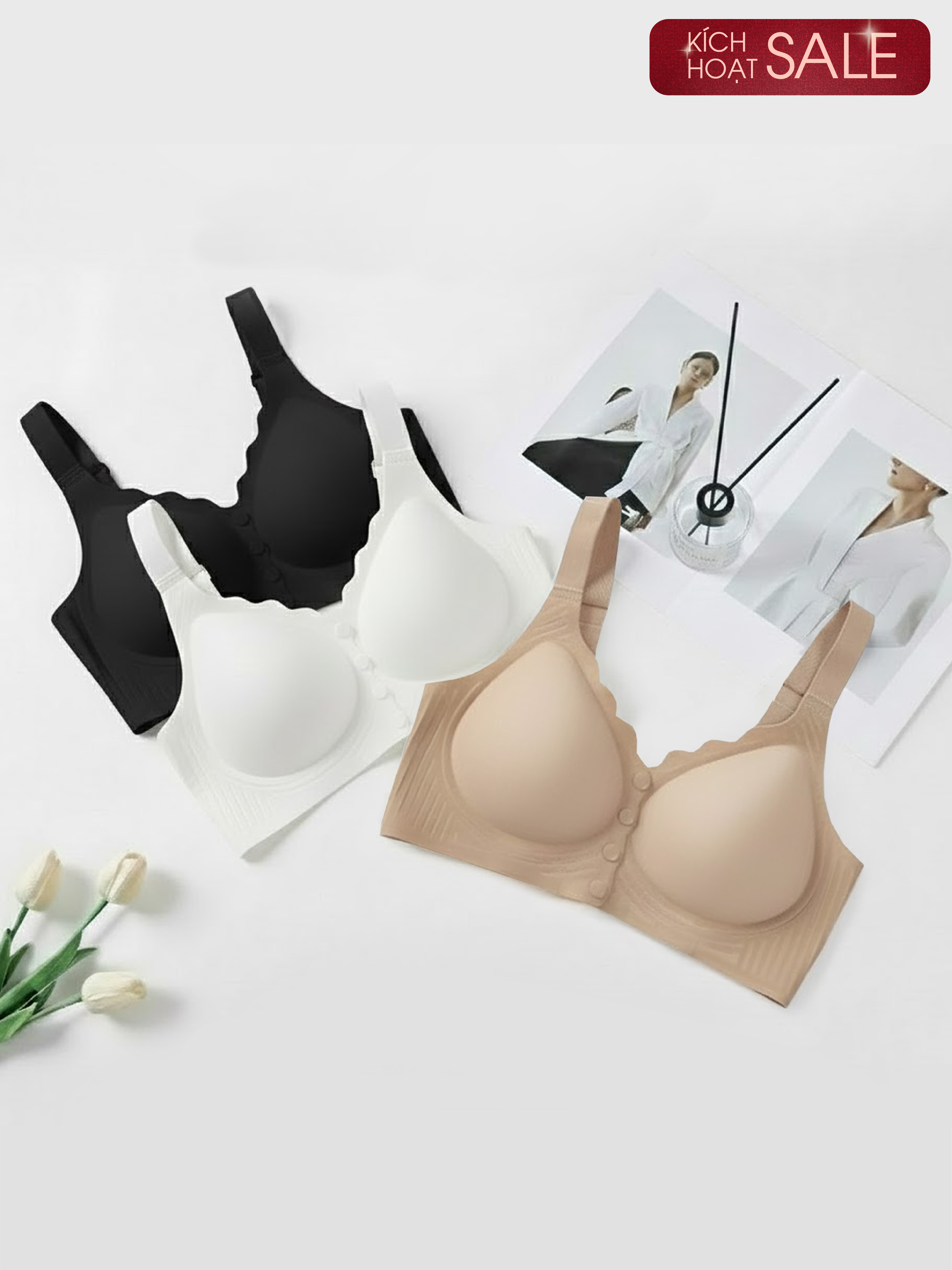 3AL38 - Áo Lót Nữ Cài Trước